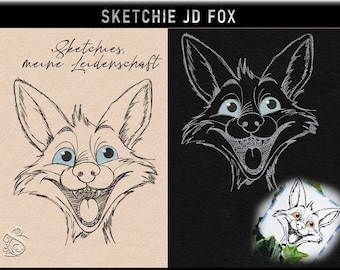 Stickdatei -JD Fox-No.39 Sketchies meine Leidenschaft