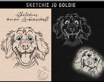 Stickdatei -JD Goldie -No.34 Sketchies meine Leidenschaft
