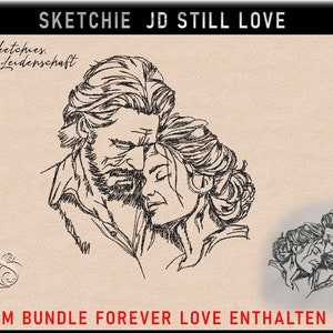 Fichier de broderie JD Still Love-No 4 Love Sketchies ma passion image 1