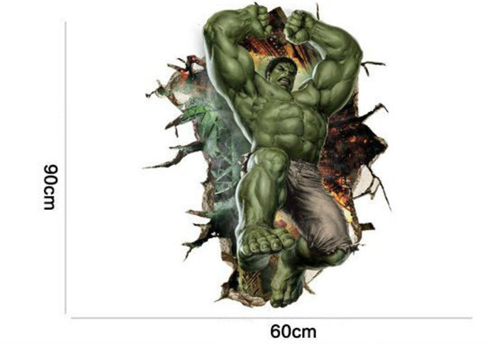 Marvel Heroes Wall Sticker 3D Hulk Wall Art Wall Decor Wall Etsy