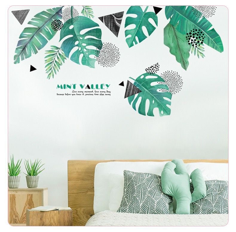 Plant Leaf Wall Sticker leaf decalsleaf wall stickers Leaf Etsy