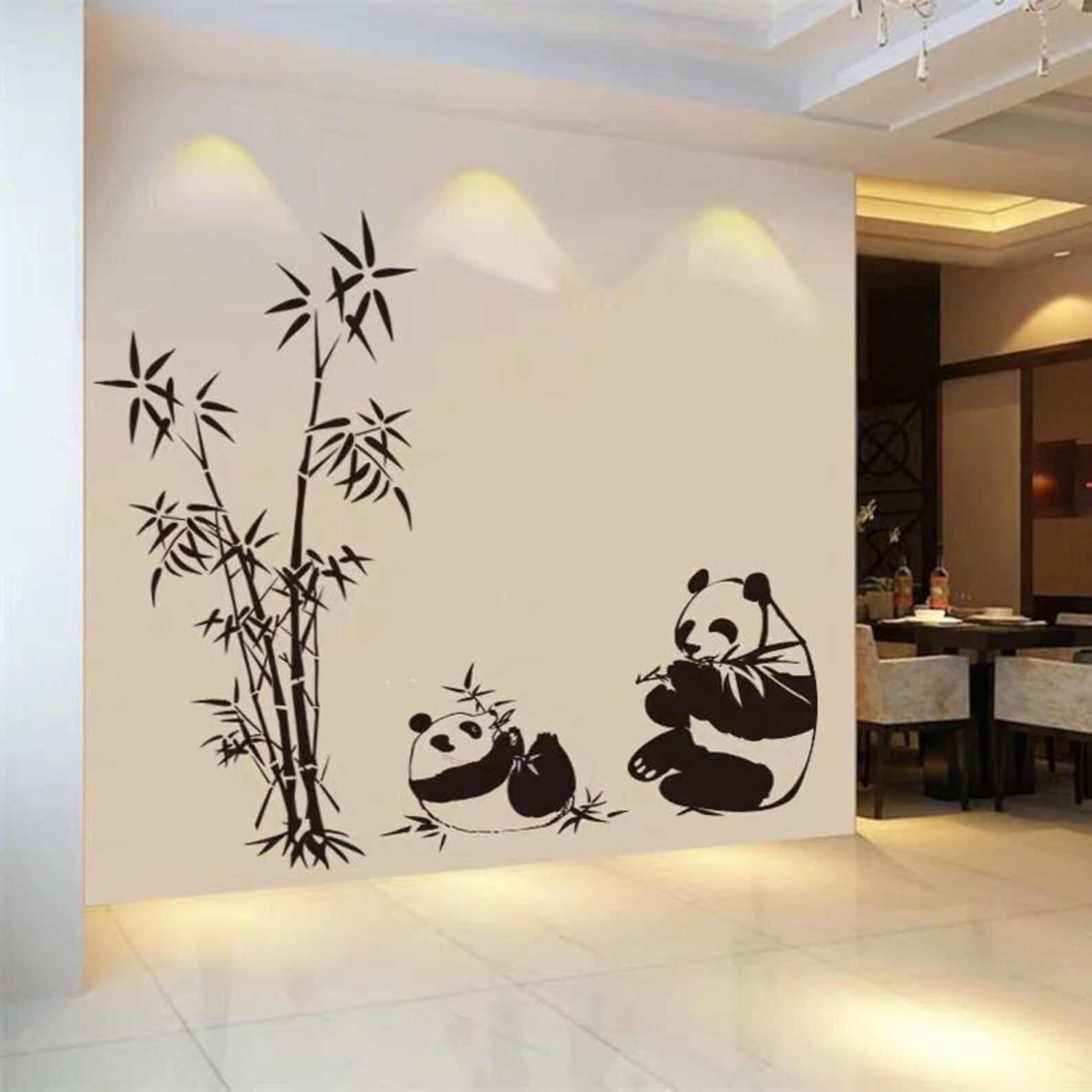 Panda Wall Decal Panda Family Sticker Art Decor Bedroom Design Etsy