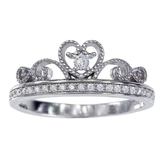 Sterling silver tiara ring online