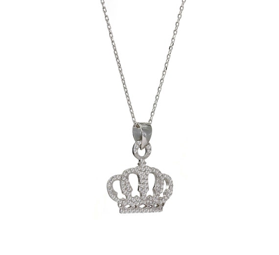 Real 925 Corazón De Plata Esterlina Flor Corona Carruaje De Real 925 Corazón De Plata Esterlina Flor Corona Carruaje De