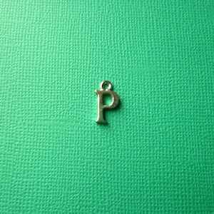CLEARANCE SALE:  20 Alphabet Initial &#39;P&#39; Charms,  Alphabet Charms, Alphabet Beads, Initial Charms, Initial Beads, Personalize Your Jewelry