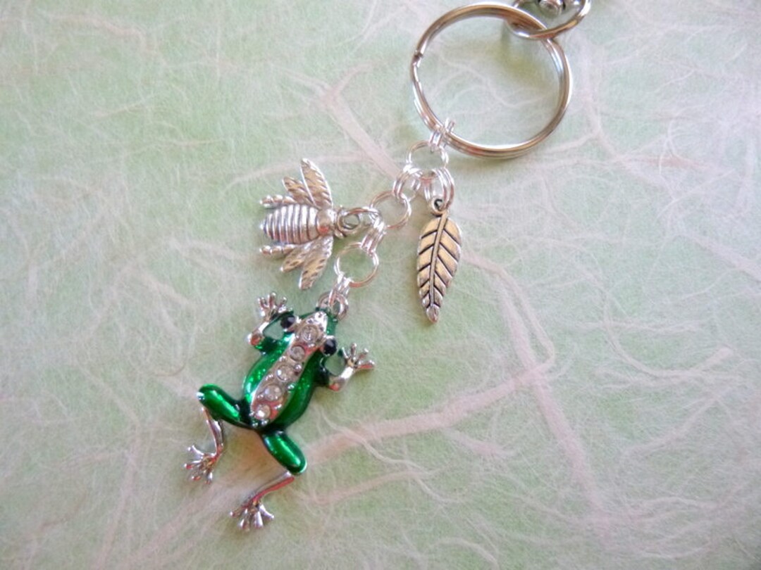 Personalized Rhinestone Frog Key Chain: Purse Charm, K48 - Etsy