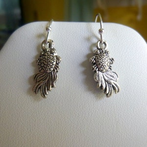Dainty Koi Fish Earrings: Lead/Cadmium/Nickel-Free Brass Hooks, BX