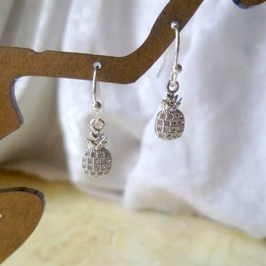 Cubic Zirconia Tiny Pineapple Earrings: Tropical Jewelry, BX