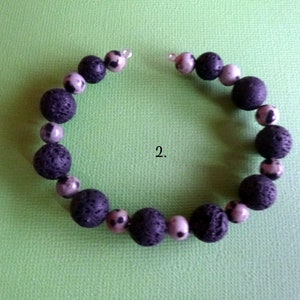 Lava Bead Stretch Bracelet: Aromatherapy Essential Oil Diffuser, B101