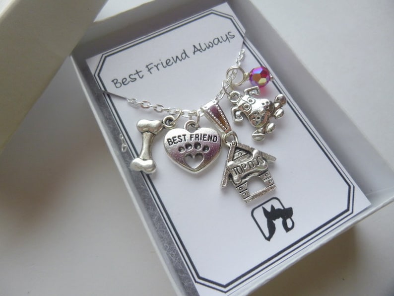 My Best Friend Dog Charm Necklace Dog Charm Necklace Best Etsy