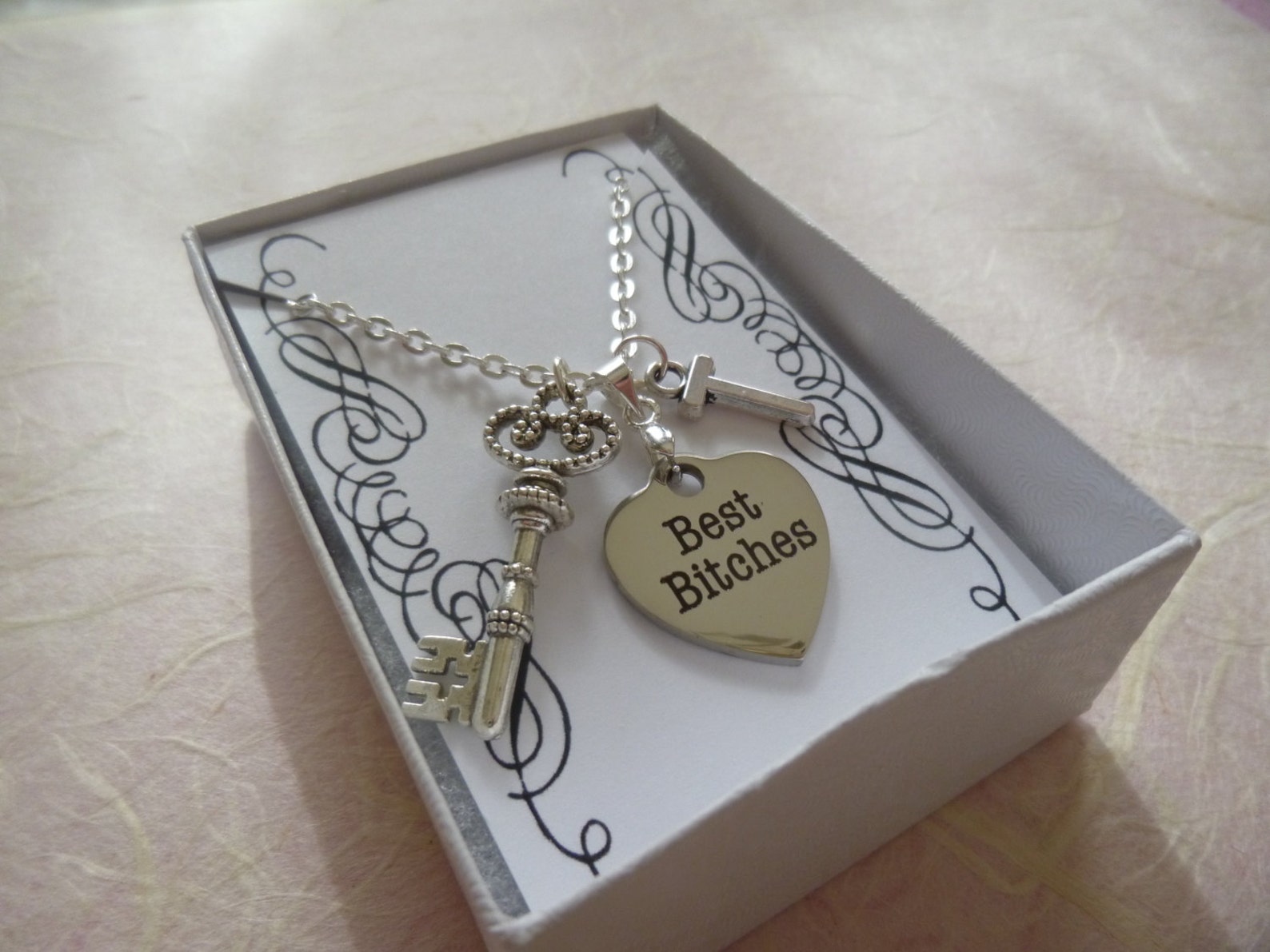 Personalized Best Friends Key Necklace BFF Key Necklace Best Etsy