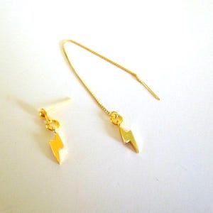 Pendientes de rosca con forma de rayo: E415