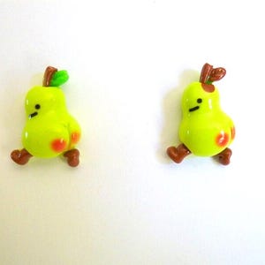 Rosie Cheek Pear Stud Earrings: Fruit Jewelry - E76