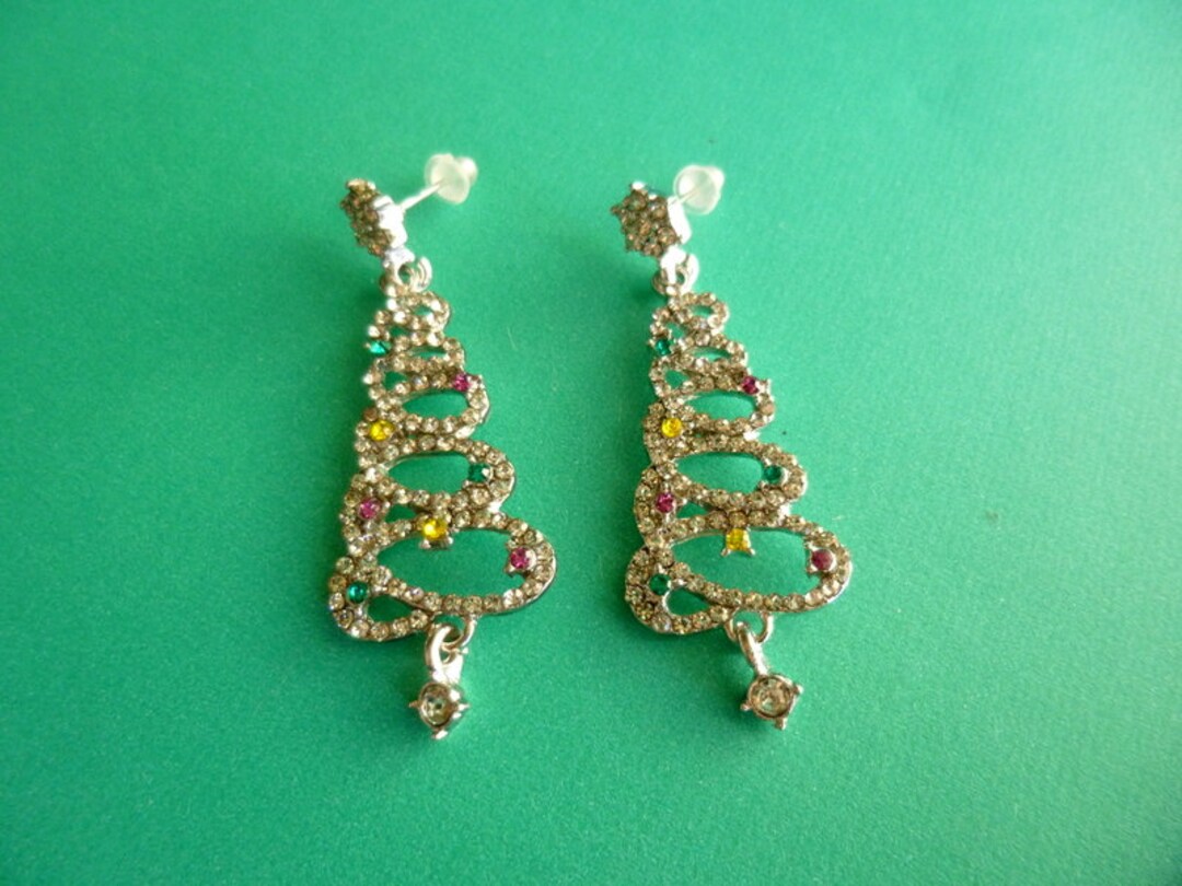 Holiday Stud/post Earrings, Zircon Snow Earrings, Christmas