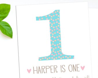 Floral Garden Party Invitations, Pretty Birthday Invitations for Girls, First Birthday Invite, 1st Birthday Cards, Tea Party Birthday