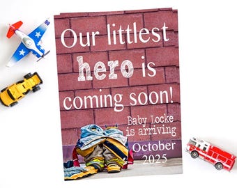 Firefighter Pregnancy Announcement - Customized Digital File