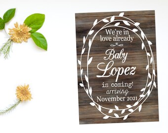 Pregnancy Announcement, Pregnancy Announcement Cards, Baby Announcement, Rustic, Pregnancy Sign, Big Brother Announcement, Big Sister Sign