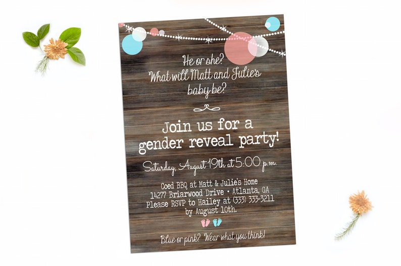 Gender Reveal Invitation Coed Baby Shower Invitation Gender Etsy Gender Reveal Invitation Coed Baby Shower Invitation Gender Etsy