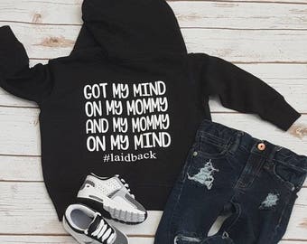 Moletom com capuz infantil, Moletom infantil, Tenho minha mente no moletom com capuz da mamãe, Moletom com capuz para menino da mamãe, Moletom com zíper para criança, Moletom com capuz moderno, Crianças hipster