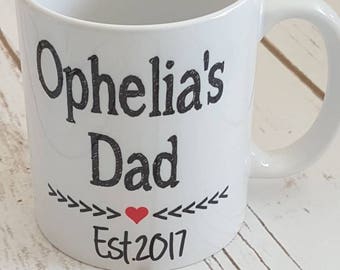 Nouvelle tasse de papa, tasse de révélation de genre, nouveau cadeau de papa, papa pour être cadeau, cadeau de la fille, premier cadeau du bébé, cadeau d'annonce, cadeau du bébé