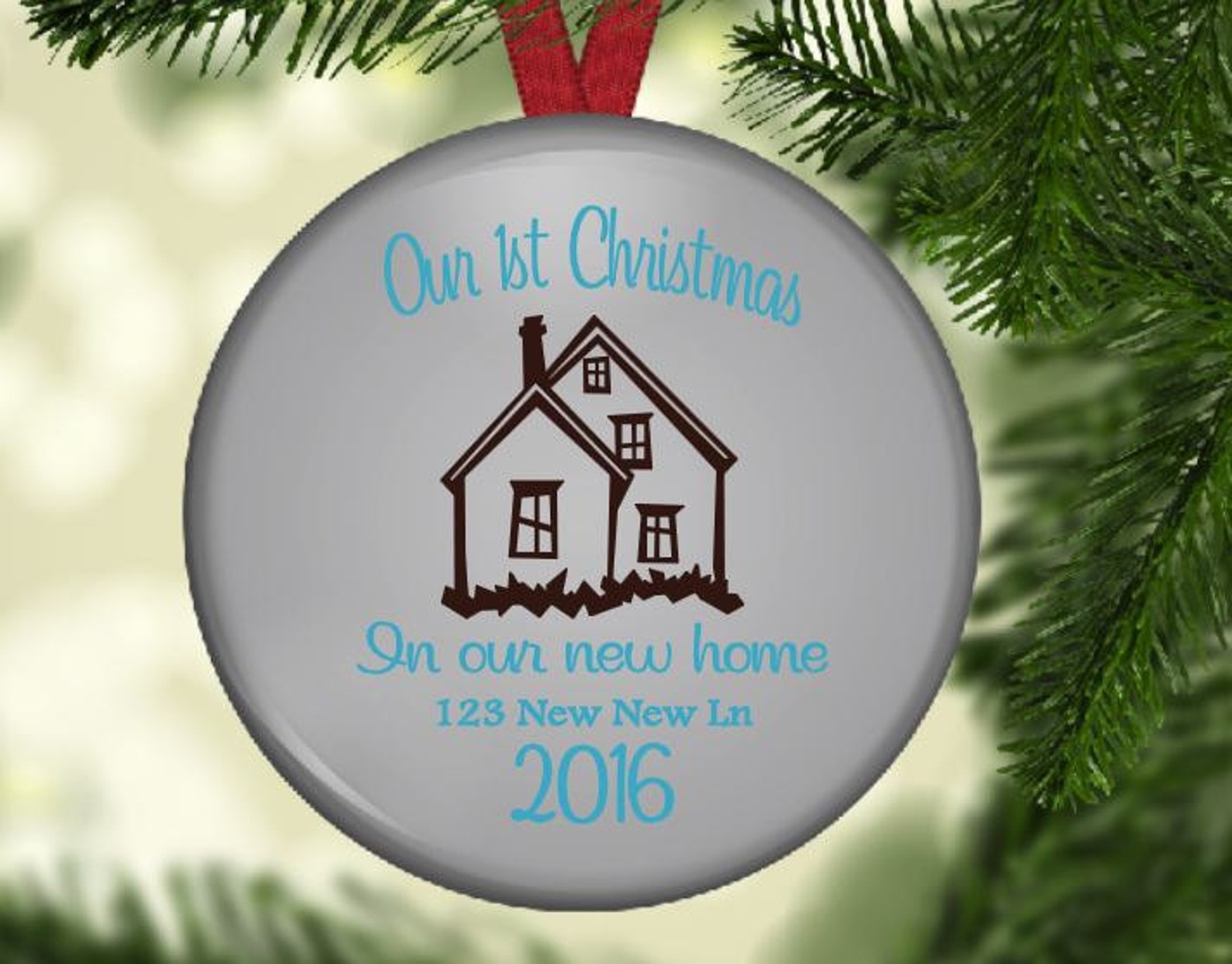 New Home Ornament Christmas Ornament Personalized Christmas Etsy