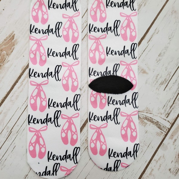 Ballet Socks, Monogram socks, cute ballet Socks, dance socks, Socks for girls, Fun socks, novelty socks, custom socks, ballet dancer socks