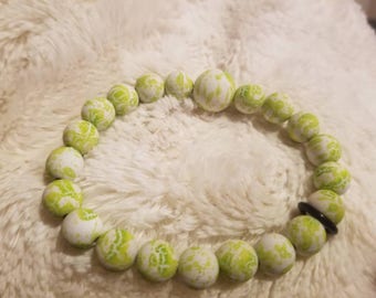 WOD Round Counter Bracelet- mottled beads