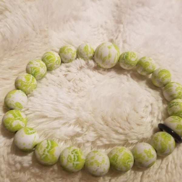 WOD Round Counter Bracelet- mottled beads