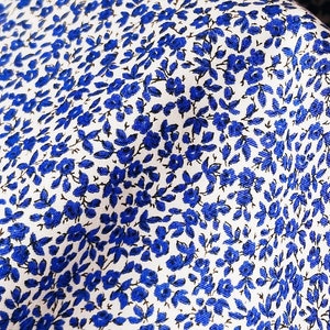 Liberty fabric by the yard cotton - Blue Flowers fabric - SALE!!! - Width: 148 cm - 58.2"