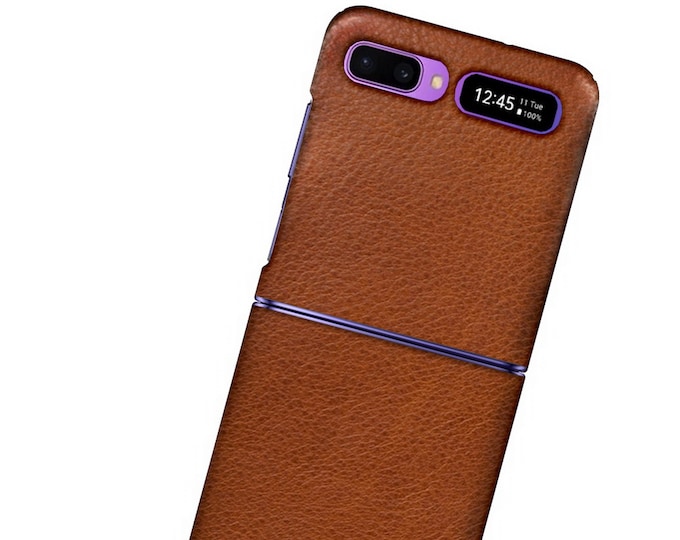 Samsung Galaxy Z FLIP Leather Case genuine natural leather credit card to use as protection colour CHOOSE