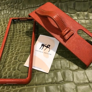 Custodia in pelle per Samsung Z FOLD 6/5/4/3/2 in vera pelle naturale con passante per le dita da usare come protezione colore a SCELTA