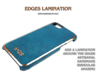 Metal Laminated Effect to give an UNIQUE Look to your beloved iPhone leather case made by tuscan leather workshop