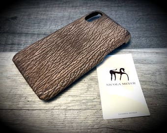 Apple iPhone Genuine SHARK Leather Case forApple iPhone 14 13 12 11 SE 2022 Xs choose device and color