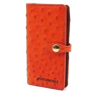 Étui portefeuille en cuir véritable d'autruche pliable pour Pixel 9/9 Pro/9 Pro XL/9 Pro Fold - tp1