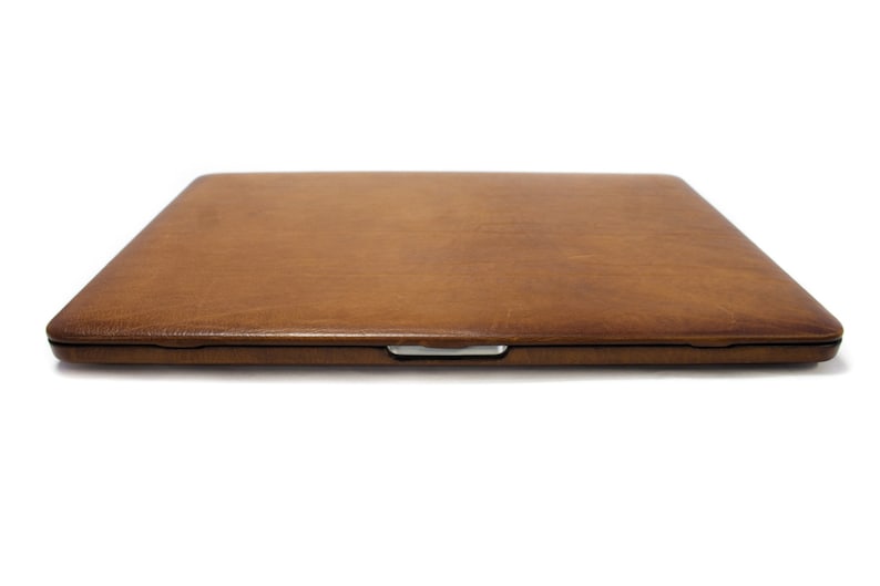 MacBook 12/13/13.6/15/14/16 Hard Top and Bottom leather case made by genuine Italian leather as protection choose Body and Device image 4