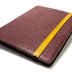 iPad 9.7 2017 code A1822 A1823 PORTFOLIO leather case made by genuine Italian leather as protection choose Body and Accent color image 4