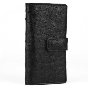 Étui portefeuille en cuir véritable d'autruche pliable pour Pixel 9/9 Pro/9 Pro XL/9 Pro Fold - tp2