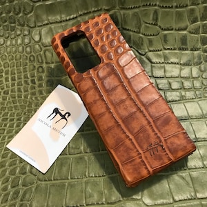 Custodia in vera pelle naturale con stampa coccodrillo per Samsung Z FOLD 6/5/4/3/2 in pelle di vitello da usare come protezione COLORE SCEGLI