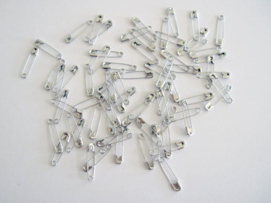 Very Small Silver Tone Safety Pins. 3/4 Inch Metal Alloy Safety Pins. Etsy