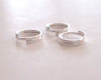 6mm Silver Plated Split Rings/ Double Jump Rings