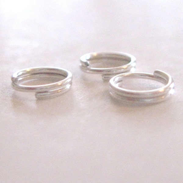 6mm Silver Plated Split Rings/ Double Jump Rings.