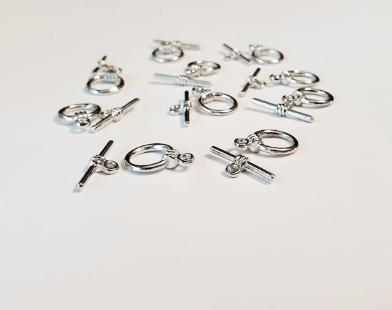 10 Pairs of Very Small Simple Style Silver Toggle Clasps,toggle Clasps for  Bracelets, Toggle Clasps for Necklaces 