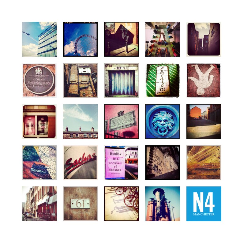 Colour landscape photograph design of Northern Quarter Manchester urban Fine art Print wall art home decor photography