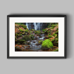 Autumn at Tigers Clough Waterfall, a fine art landscape print