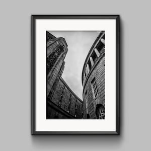 Central Library and Town Hall Manchester | Photographic black & white print | Manchester wall art | Gift Idea Manchester | Graduation Gift