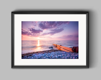Aberaeron Beach Sunset/Wales/Colour Print/ photographic print/Wall art