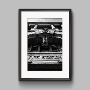 London Road Fire Station Manchester | Black & White Print | Architecture Photo | Heritage Buildings Manchester | Photographic Print