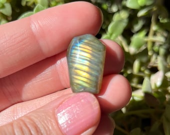 Labradorite Coffin Shaped Cabochon