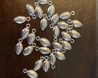 26 Count Silver Tone American Football Charm Destash