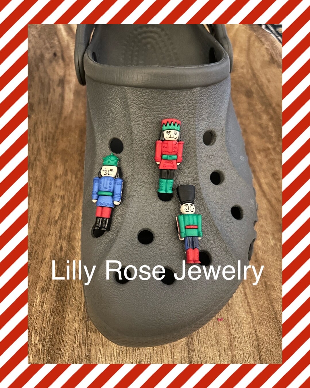 Set of 3 Christmas Nutcracker Shoe Charms Christmas Shoe Etsy